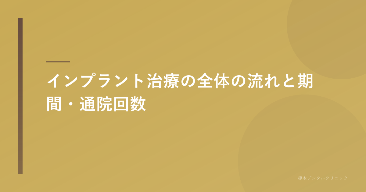 インプラント治療の流れと期間のイメージ