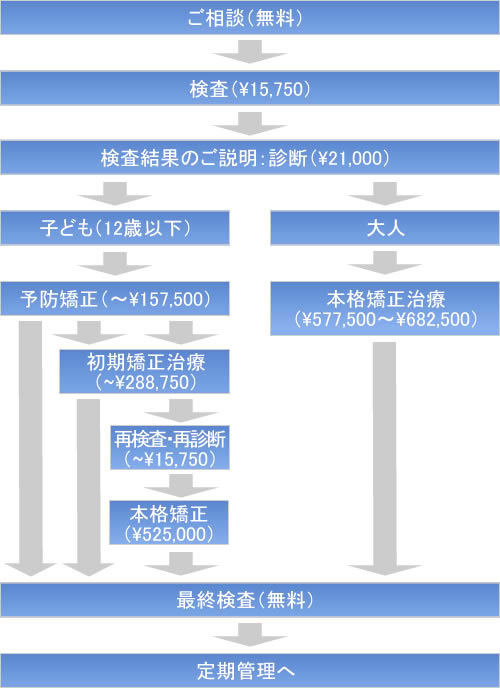 ふじみ野駅1分の歯科医院　榎本デンタルクリニック　矯正歯科　矯正治療の流れ・治療費